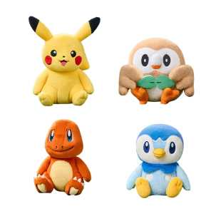 正版宝可梦毛绒公仔盲盒皮卡丘可爱玩偶搪心绒物手办摆件周边礼物