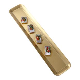 火锅店不锈钢餐具摆放涮牛羊肉盘子创意菜品盘烤肉盘商用长条盘