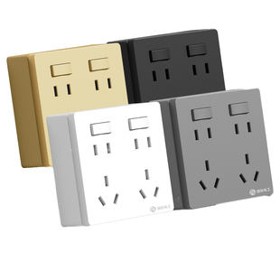 FDD国际电工86型十孔扩展式插座家用厨房专用明装带开关延伸变多