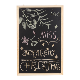 实木小黑板店铺用商用挂式磁性挂墙摆摊广告牌儿童家用练粉笔字手写宿舍留言板家庭直播间可擦写字板黑板墙贴