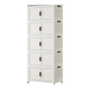 双开门折叠收纳柜大容量家用卧室衣服玩具置物柜落地多层储物箱子