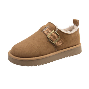 厚底加绒全包勃肯鞋保暖毛毛女鞋子2026新款冬季一脚蹬雪地靴棉鞋