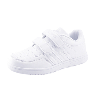 儿童白色运动鞋校鞋男童小白鞋女童波鞋板鞋魔术贴鞋子小学生白鞋