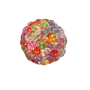 彩虹珠手作球吵吵球填充物系列捏捏球纯手工diy冰皮解压儿童礼物