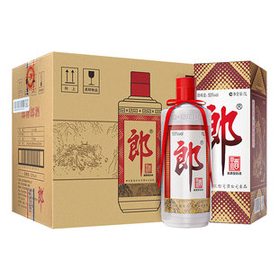 郎牌郎酒53度酱香型普郎1L升装白酒整箱1000ml*6瓶过节送礼自饮