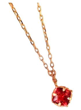 天然石榴石温柔气质精致纯银项链小众生日礼物送女朋友