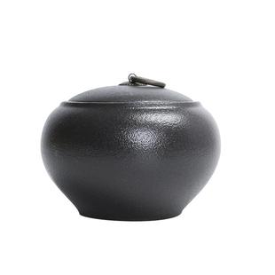 黑陶茶叶罐大号码一斤装陶瓷密封存储罐子普洱红茶绿茶叶包装空罐