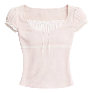 fragileheart易碎商店·甜美复古少女感短袖上衣复古格纹半裙套装