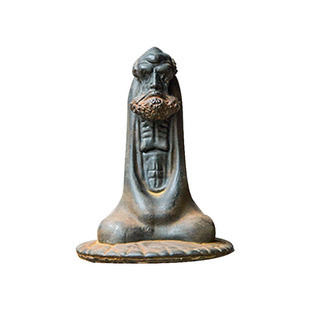 新中式仿铸铁达摩祖师摆件复古禅师佛像佛祖桌面装饰品茶宠工艺品