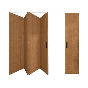 折叠门客厅厨房三联动推拉门小户型房间吊轨门无轨移门平移隔断门