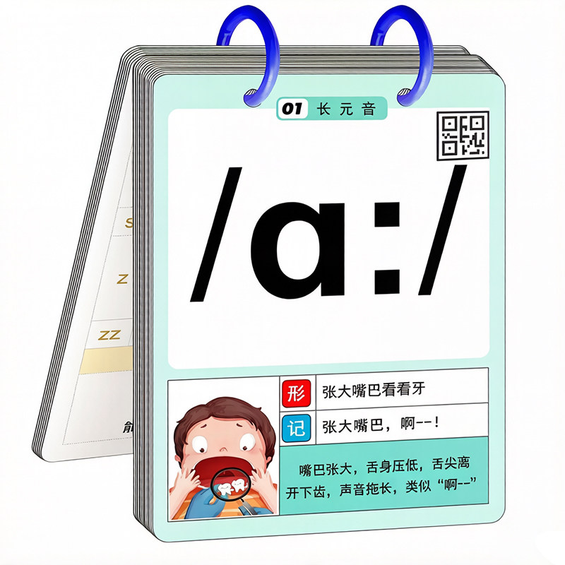 【大字版】英语48个国际音标大卡片音标教具小学初中音标学习神器