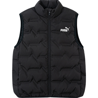 PUMA彪马童装新款儿童羽绒马甲男童女童羽绒服压花锁温保暖外套