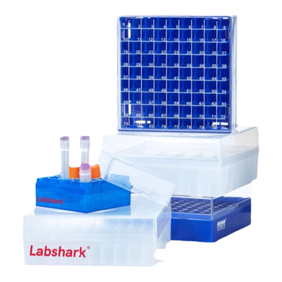 labshark塑料pp冻存管盒样品盒