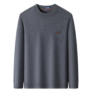 [10%羊绒羊毛]梦特娇男款羊绒衫圆领25秋冬羊毛针织衫毛衣厚保暖J