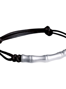 s925纯银竹节手链女男国风高级复古考试上岸幸运手绳古法手工编织