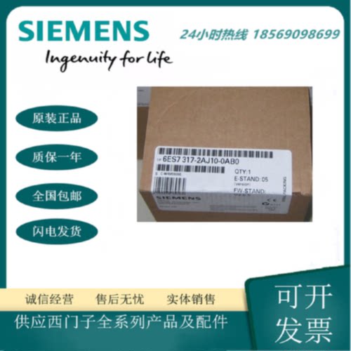 议价6ES7317-2AJ10-0AB0 西门子S7-300PLC 模块 CPU317-2DP 全新