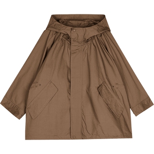 江南布衣童装秋风衣连帽外套宽松下摆舒适感男女童儿童jnbybyjnby