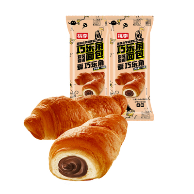 冷热两吃桃李巧乐角面包夹心手撕