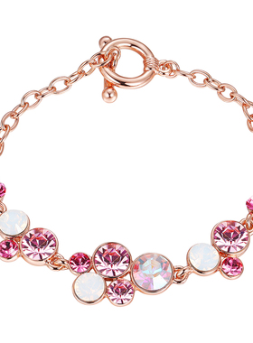 伊泰莲娜合金仿水晶几何形女手链