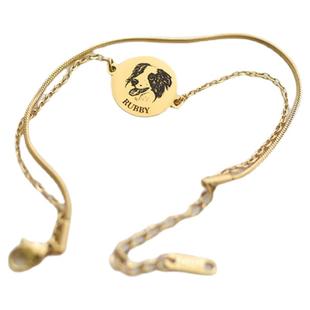 定制手链刻宠物猫狗图案照片礼物情侣朋友纪念品个性女士简约饰品