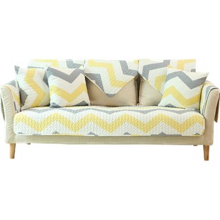 全棉沙发垫布艺简约现代客厅四季通用真皮坐垫子防滑罩巾盖套定做