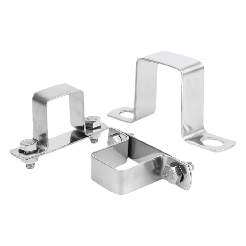 304不锈钢方卡方形卡方管卡扣骑马卡抱箍直角固定支架卡箍u型管卡