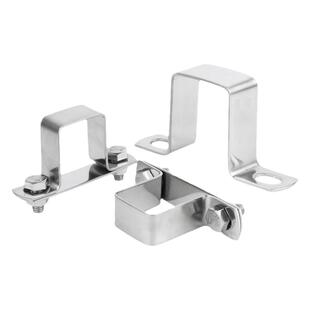 304不锈钢方卡方形卡方管卡扣骑马卡抱箍直角固定支架卡箍u型管卡