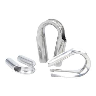 304不锈钢鸡心环钢丝绳重型保护套三角环夸口管式套环防锈防腐