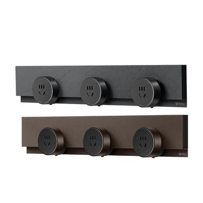 【新品】公牛石纹款轨道插座隐形超薄封闭门防触电8000ｗ原位替换