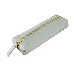 皮质简约笔袋便携小众设计女生小容量笔盒文具袋商务钢笔保护套收纳包