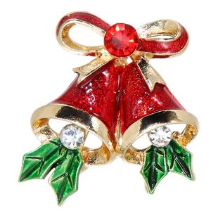 可爱卡通圣诞节胸针个性镶钻珐琅高级感别针围巾毛衣配饰节日礼物