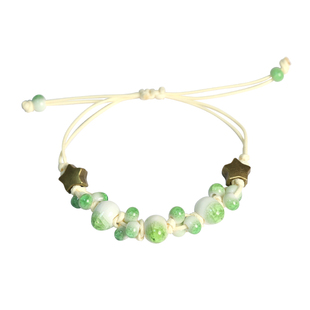 新中式民族风复古景德镇手链女陶瓷串珠手串男生情侣闺蜜编织手绳