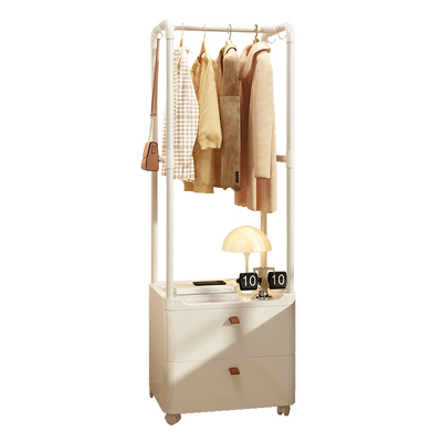 床头柜替代品奶油风抽屉挂衣架