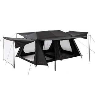 BLACKDOG黑狗星逐自动速开两室四厅房式户外露营防晒折叠黑胶帐篷