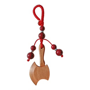 正宗纯桃木斧子吊坠汽车小挂件男女款成人宝宝婴儿童随身斧头项链