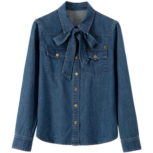 【莱赛尔】BANANA BABY2026年春季新款复古牛仔衬衫百褶裙女套装