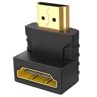 山泽HDMI90度弯头直角转接头转角I型高清延长连接转弯插口转换器