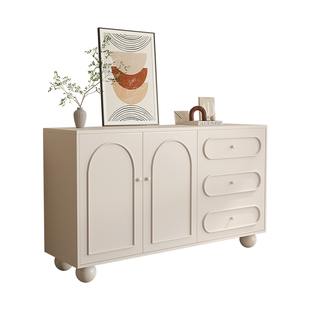 奶油风斗柜简约现代家用卧室靠墙抽屉柜床尾置物柜客厅收纳储物柜
