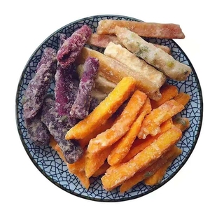 潮汕特产葱香芋头条香酥散装芋丝反沙三味反砂番薯条紫薯条地瓜条