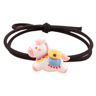 新款网红可爱马年卡通小马发圈女萌系皮筋女扎头马尾皮套头绳发饰