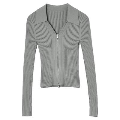 简约风开衫高弹针织衫