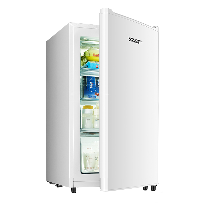SAST/先科 BD-120立式冷柜全冷冻柜冰箱储奶冰箱小型侧开门抽屉式