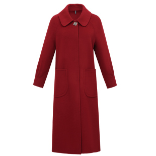 中年妈妈秋装新款双面羊绒大衣女宽松高贵洋气大码冬季羊毛呢外套