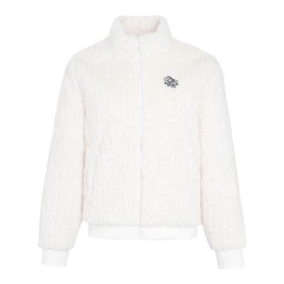 保暖毛绒女士白色外套SVG高尔夫