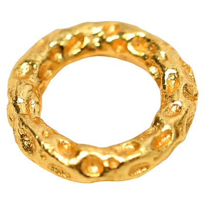 银镀金锤纹盘缠隔片无相陨石卡环