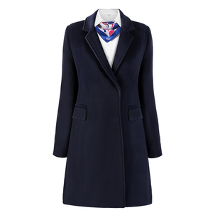大衣外套女秋冬农商行同款呢子大衣工作服高端物业银行4S工装加厚