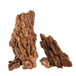 天然松皮石庭院造景石鱼缸水族箱装饰石头客厅假山盆景流水小摆件