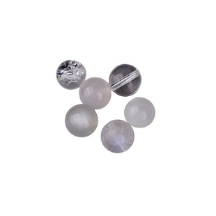 天然白水晶散珠子DIY白幽灵蓝白月光白玛瑙单颗串珠配珠手串手链