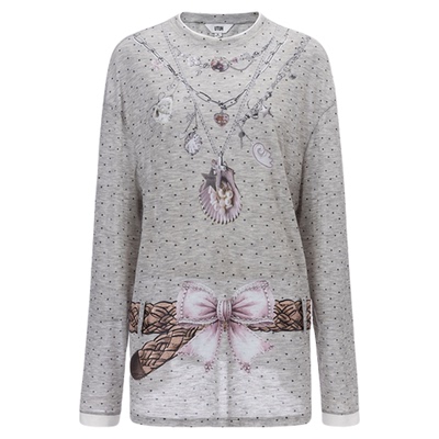 UTUH圆领波点印花25秋冬新款上衣