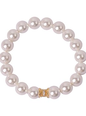 极光奶油金澳白珍珠手链